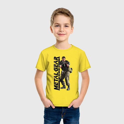 Детская футболка Снейк Солид / Желтый – фото 3