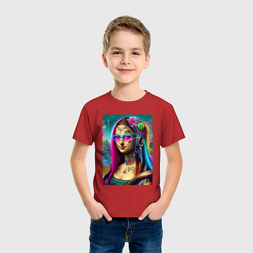 Детская футболка The Gioconda of our days is eclectic / Красный – фото 3