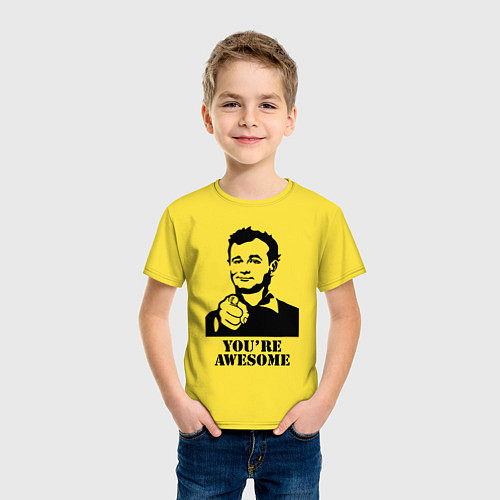 Детская футболка Билл Мюррей - ты потрясен / Желтый – фото 3