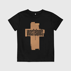 Футболка хлопковая детская The rusty cross, цвет: черный