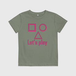Футболка хлопковая детская Давай сыграем, цвет: авокадо
