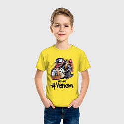 Футболка хлопковая детская Вентоторо и компашка - мем, цвет: желтый — фото 2