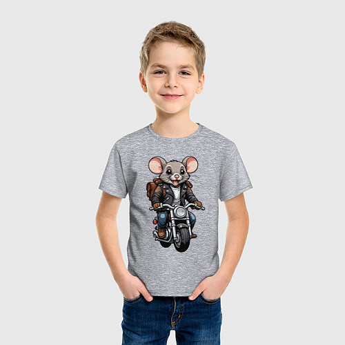 Детская футболка Biker mice / Меланж – фото 3