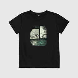Футболка хлопковая детская Двуликий юноша, цвет: черный