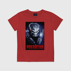 Футболка хлопковая детская Predator in the helmet, цвет: красный