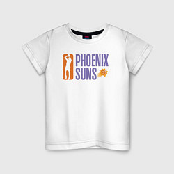 Футболка хлопковая детская Phoenix Suns play, цвет: белый