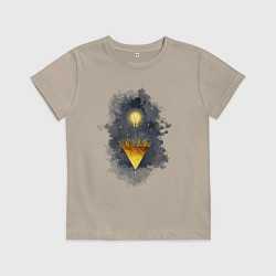 Футболка хлопковая детская Росток идеи, цвет: миндальный