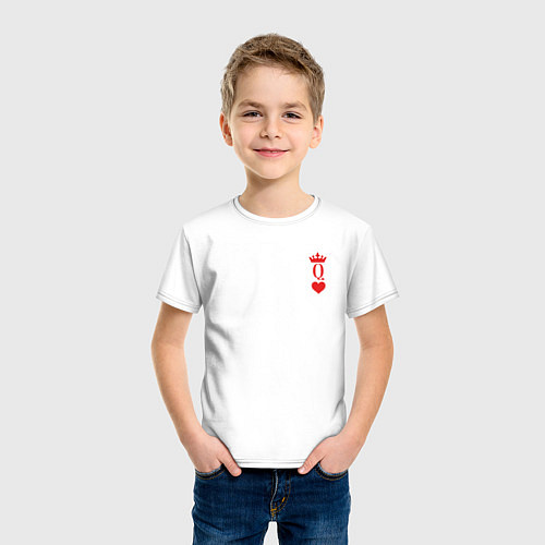 Детская футболка Королева Черви - для пары / Белый – фото 3