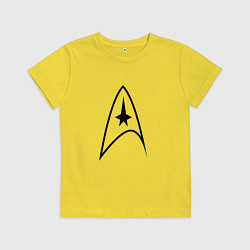 Футболка хлопковая детская Знак звёздный путь, цвет: желтый