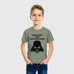 Футболка хлопковая детская Относись серьёзно к своим функциям, цвет: авокадо — фото 2