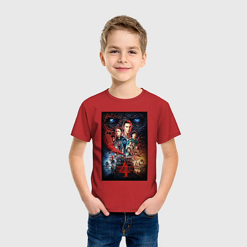Детская футболка Stranger Things 4 / Красный – фото 3