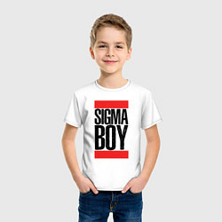 Футболка хлопковая детская Sigma boy, цвет: белый — фото 2