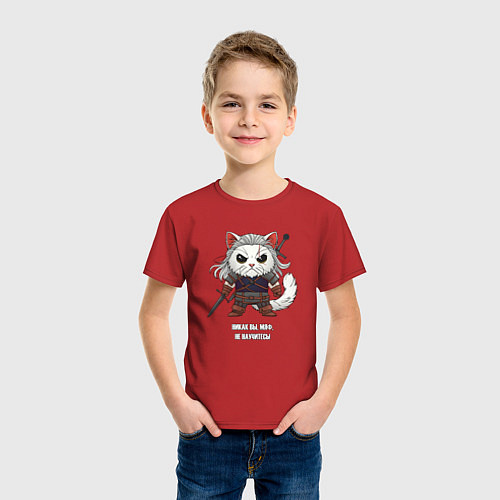 Детская футболка Котьмак никак не научитесь / Красный – фото 3