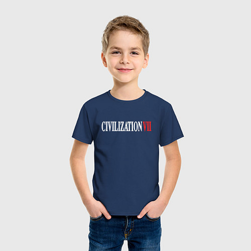 Детская футболка Civilization VII / Тёмно-синий – фото 3
