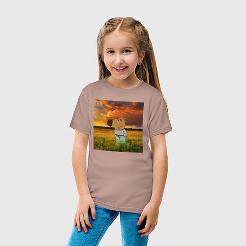 Детская футболка Чисто чилловый парень / Пыльно-розовый – фото 4