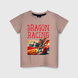 Детская футболка Dragon cool racer - ai art