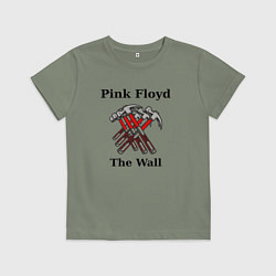 Футболка хлопковая детская Пинк флойд пинки стена, цвет: авокадо
