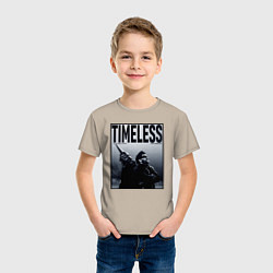 Футболка хлопковая детская Timeless, цвет: миндальный — фото 2