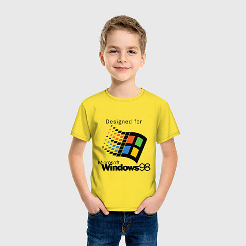 Детская футболка Предназначен для windows 98 / Желтый – фото 3