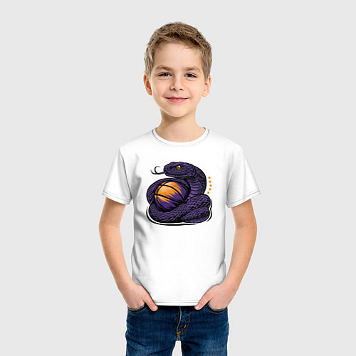 Детская футболка Black mamba basketball / Белый – фото 3