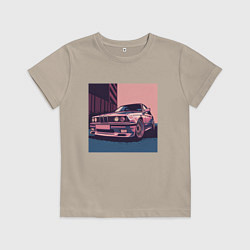 Футболка хлопковая детская BMW Classic, цвет: миндальный