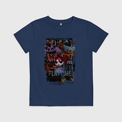 Футболка хлопковая детская Монстры Poppy Playtime, цвет: тёмно-синий