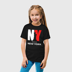 Футболка хлопковая детская The city of New York, цвет: черный — фото 2