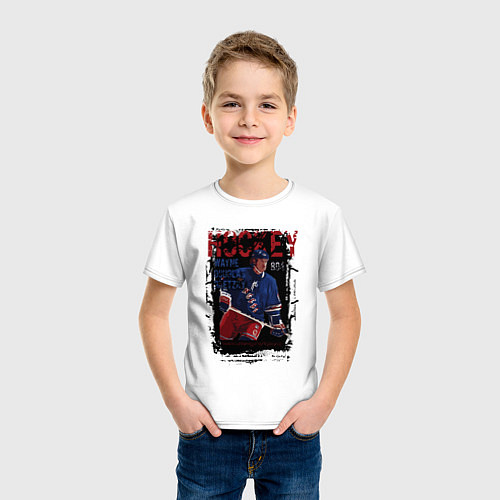 Детская футболка Лучший хоккеист Уэйн Гретски / Белый – фото 3