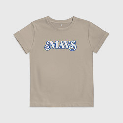 Футболка хлопковая детская Mavs, цвет: миндальный