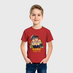 Футболка хлопковая детская Клинок рассекающий демонов Гёмей Химеджима, цвет: красный — фото 2