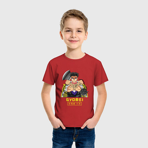 Детская футболка Клинок рассекающий демонов Гёмей Химеджима / Красный – фото 3