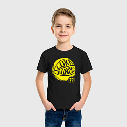 Футболка хлопковая детская Luka Doncic ball, цвет: черный — фото 2