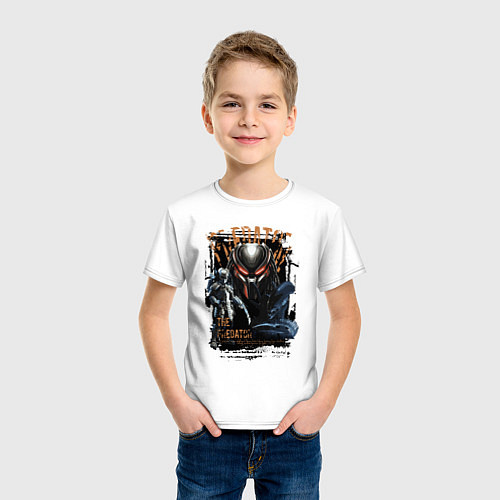 Детская футболка Хищник и чужой / Белый – фото 3