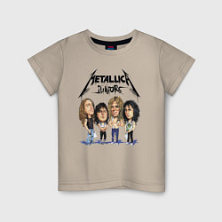 Футболка хлопковая детская Metallica juniors - cartoon, цвет: миндальный