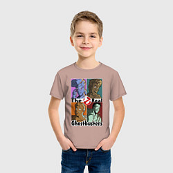 Футболка хлопковая детская The real ghostbusters, цвет: пыльно-розовый — фото 2