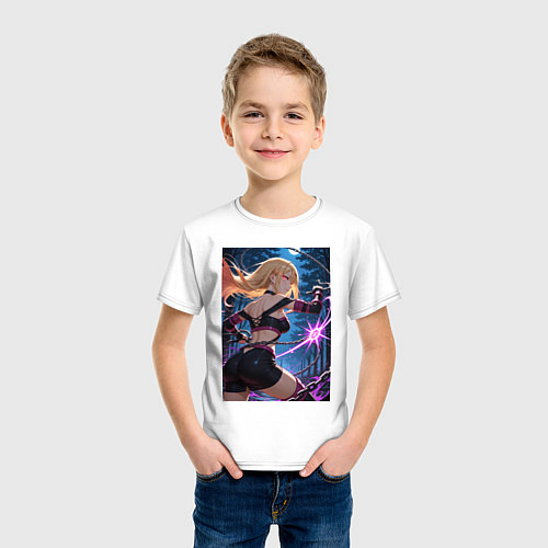 Детская футболка Марин Китагава косплей Fate stay night / Белый – фото 3