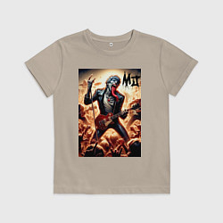 Футболка хлопковая детская Mick Jagger - Rolling Stones, цвет: миндальный