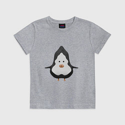 Футболка хлопковая детская Cartoon penguin character, цвет: меланж