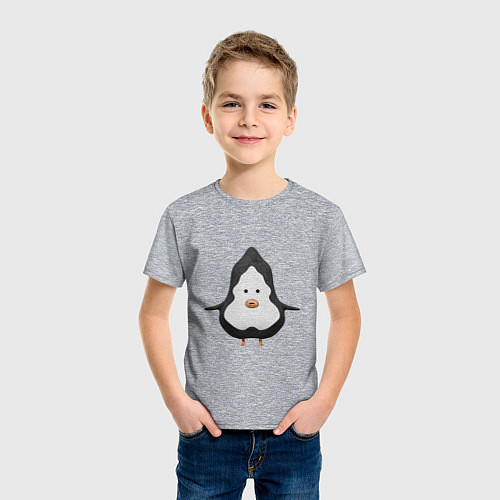Детская футболка Cartoon penguin character / Меланж – фото 3