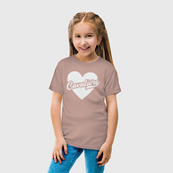 Футболка хлопковая детская Love Cavaliers, цвет: пыльно-розовый — фото 2