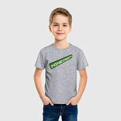 Футболка хлопковая детская Minecraft игра, цвет: меланж — фото 2