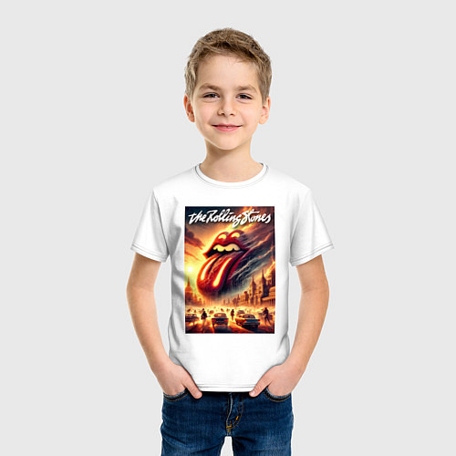 Детская футболка Logo of the Rollings Stones / Белый – фото 3
