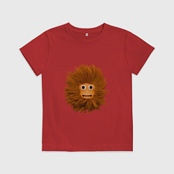 Футболка хлопковая детская Funny cartoon monster, цвет: красный