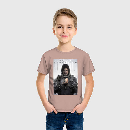 Детская футболка Death Stranding - Norman Reedus / Пыльно-розовый – фото 3