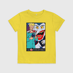 Футболка хлопковая детская Ghostbusters - Egon and goblin, цвет: желтый