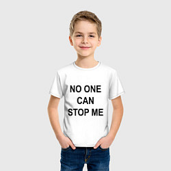 Футболка хлопковая детская No one can stop me - Stray Kids, цвет: белый — фото 2