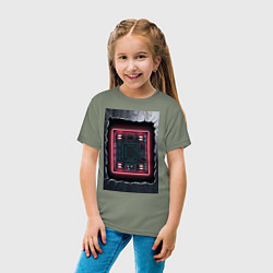 Футболка хлопковая детская Что внутри, цвет: авокадо — фото 2