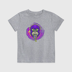 Футболка хлопковая детская Purple monkey, цвет: меланж