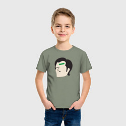 Футболка хлопковая детская Марк Разделение, цвет: авокадо — фото 2