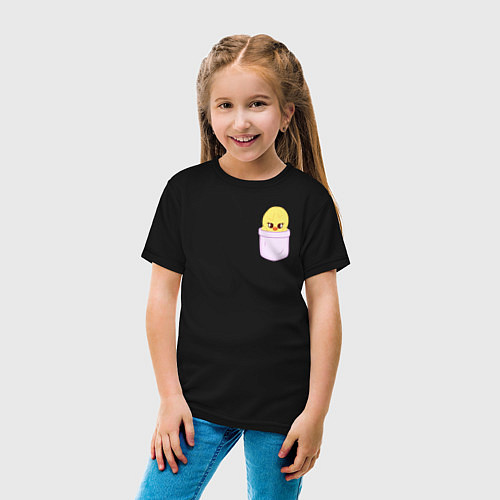 Детская футболка BbokAri in pocket / Черный – фото 4